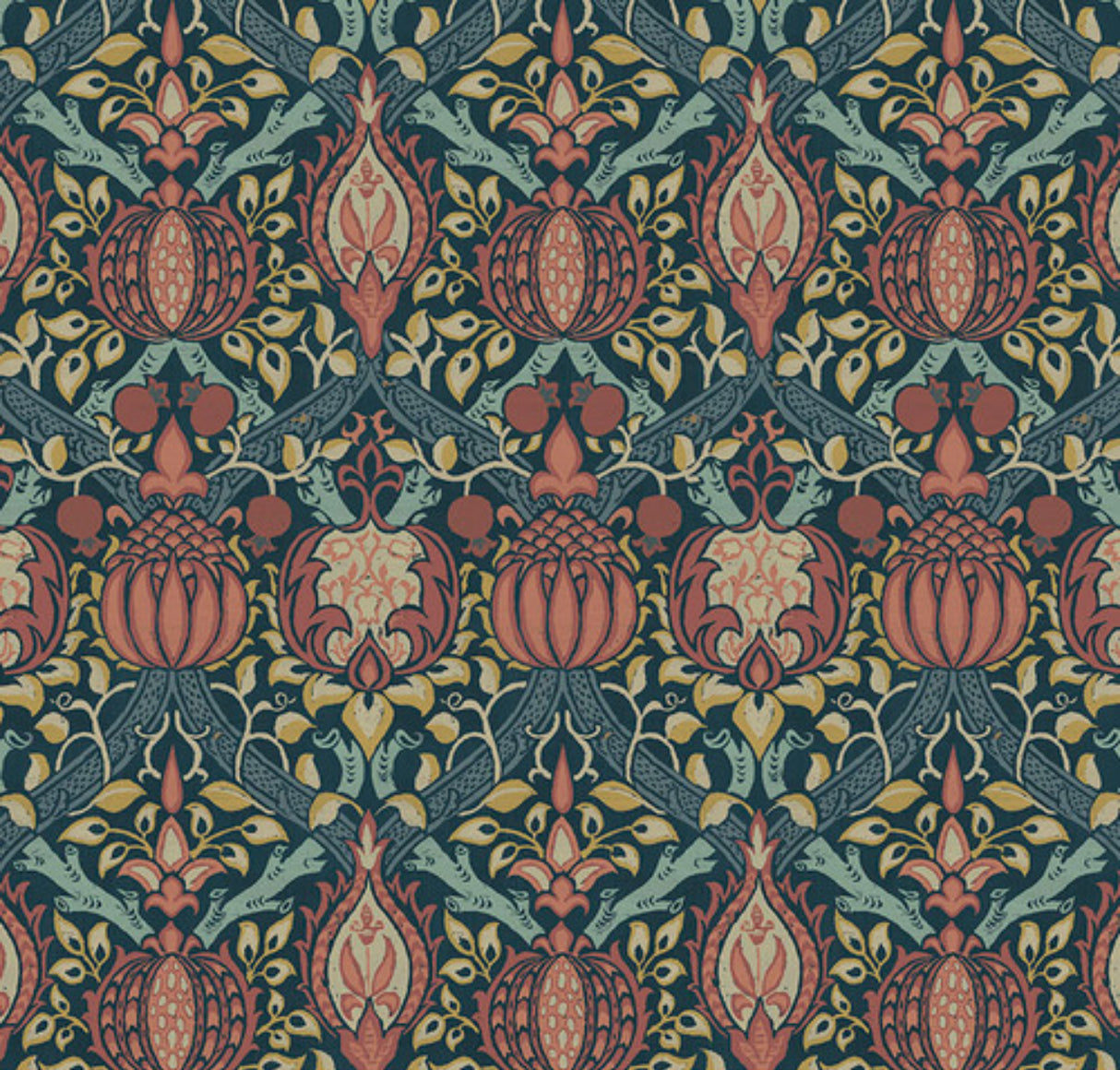 Granada- Indigo The Original Morris & Co. by the yard