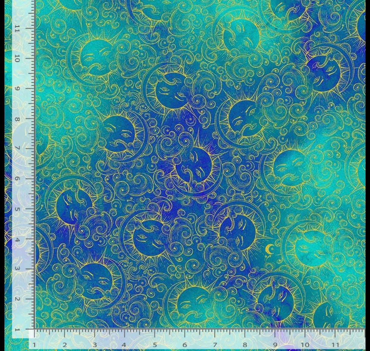 CELESTIAL SUN METALLIC
Teal by the yard