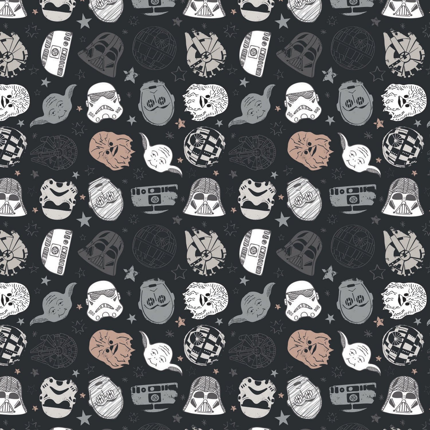 Star Wars Sketch Heads by the yard
