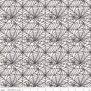 Sophisticated Halloween Spiderweb cream by Riley Blake sold by the yard