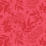 Riley Blake, Red foliage Floral Gardens by the yard.