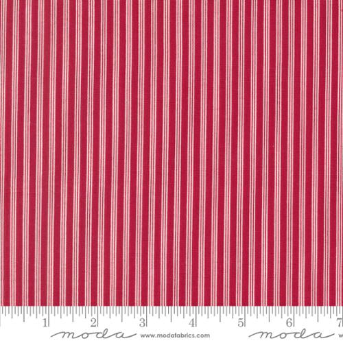 Dear Santa Stripes Blender, Crimson by the yard