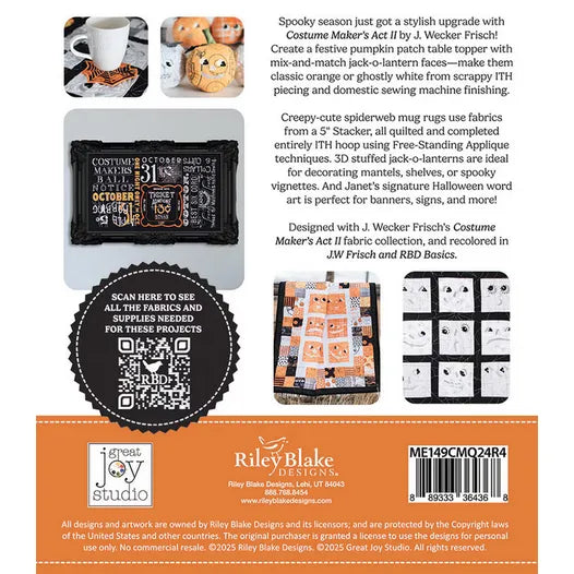 Costumer Maker's Act II Projects Machine Embroidery USB
J. Wecker Frisch #ME149CMQ24R4