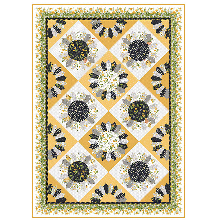 Sunflowers Pattern for Northcott Beecroft