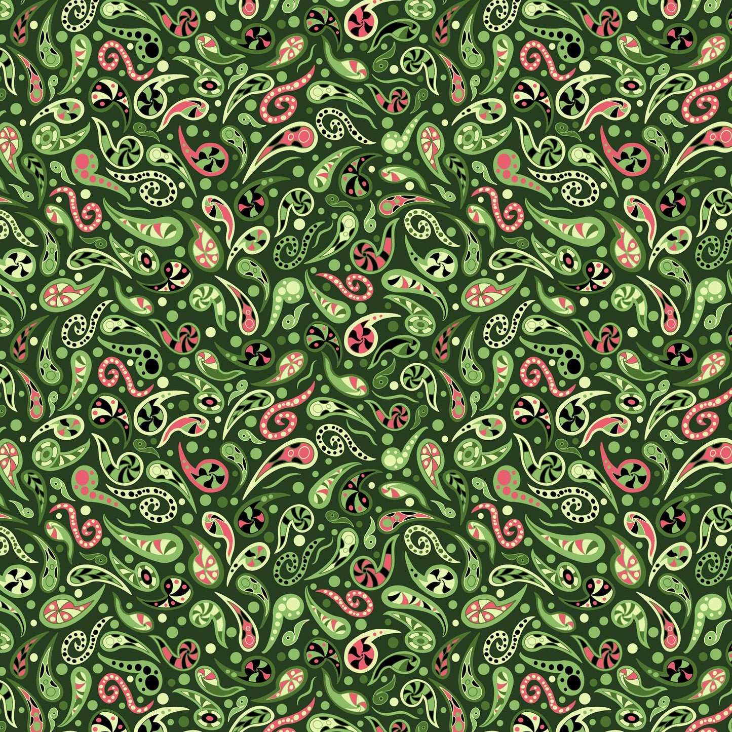 Caladium by Dandelion Fabrics, Caladia paisley by the yard