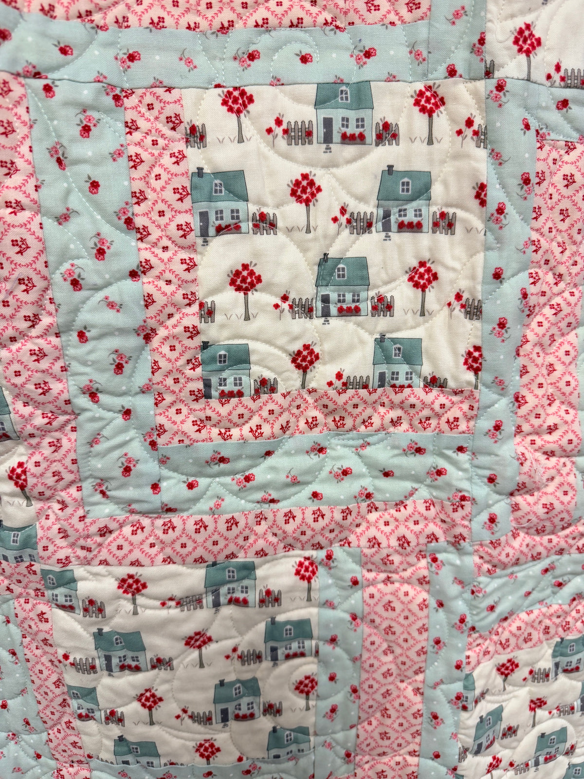 My Summer House, Throw Size Quilt 39" X 55"