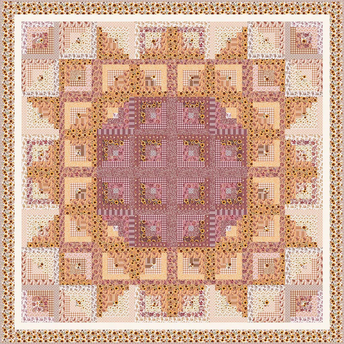Sunflower in the Cabin Quilt Kit from Riley Blake