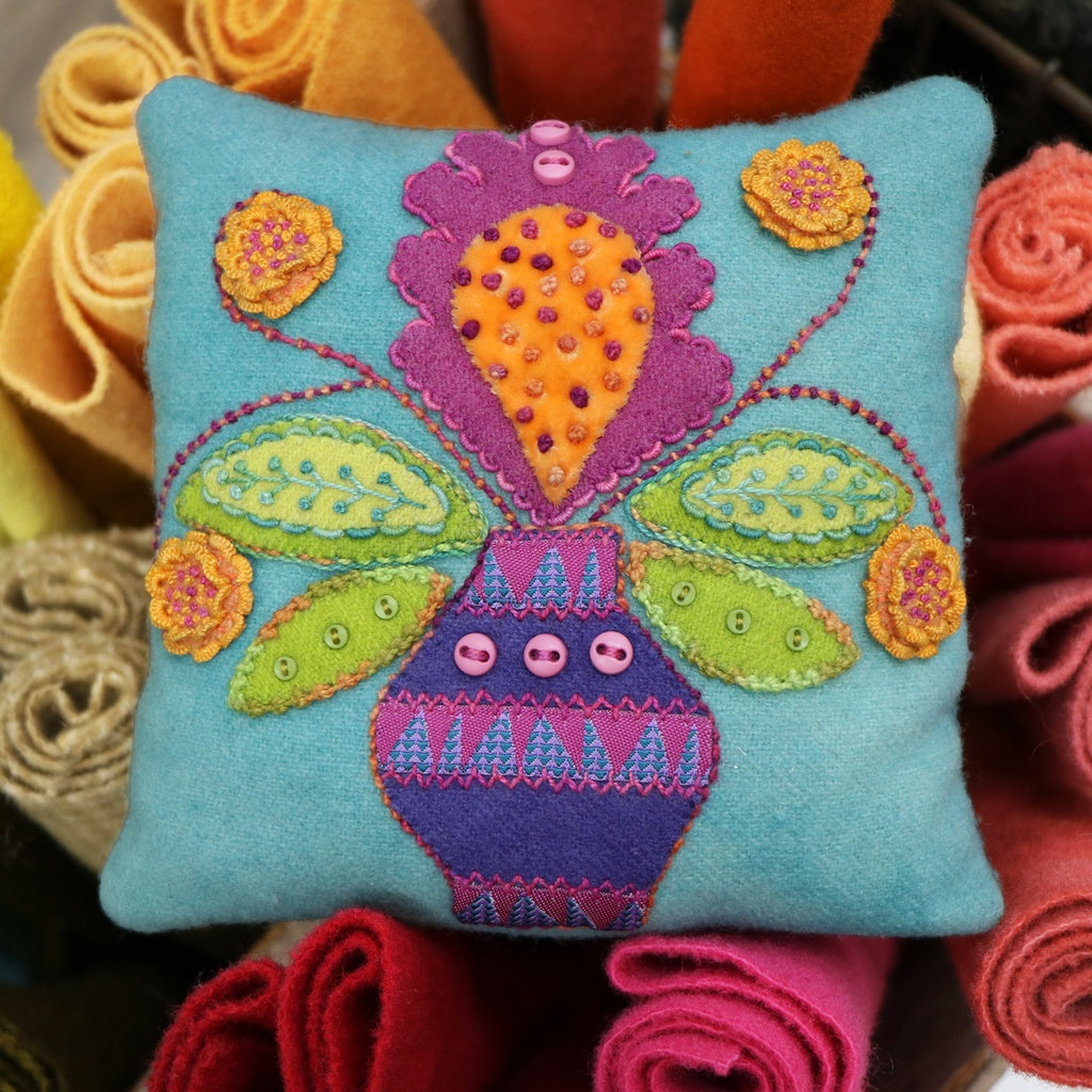Canna Blossom Pincushion Kit from Sue Spargo