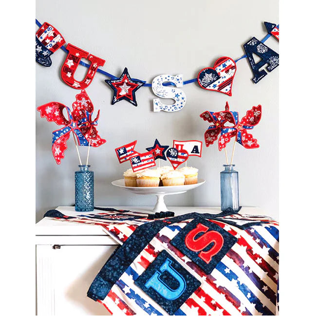 Machine Embroidery Design Collection -Let Freedom Reign by Riley Blake