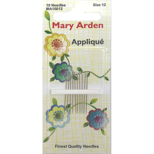 Mary Arden Applique Hand Needles (10pk) Details