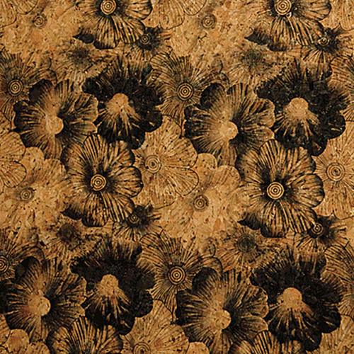 Cork Fabric 18x15" Flower Print BPC 1003