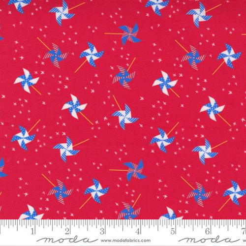 Moda Holiday Americana Red Pinwheel