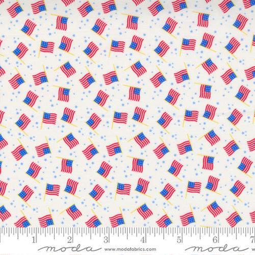 Moda Holiday Americana White Flags