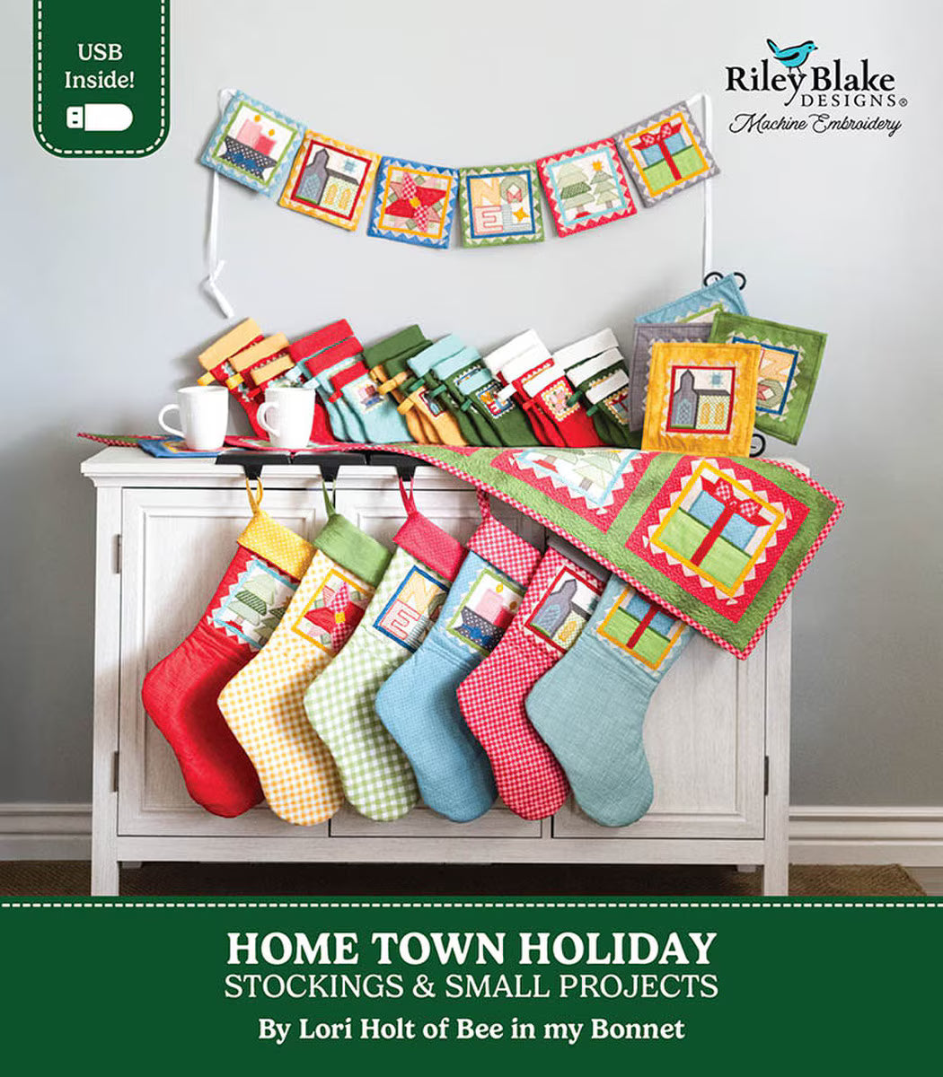 Machine Embroidery Home Town Holiday Stockings & Small Projects