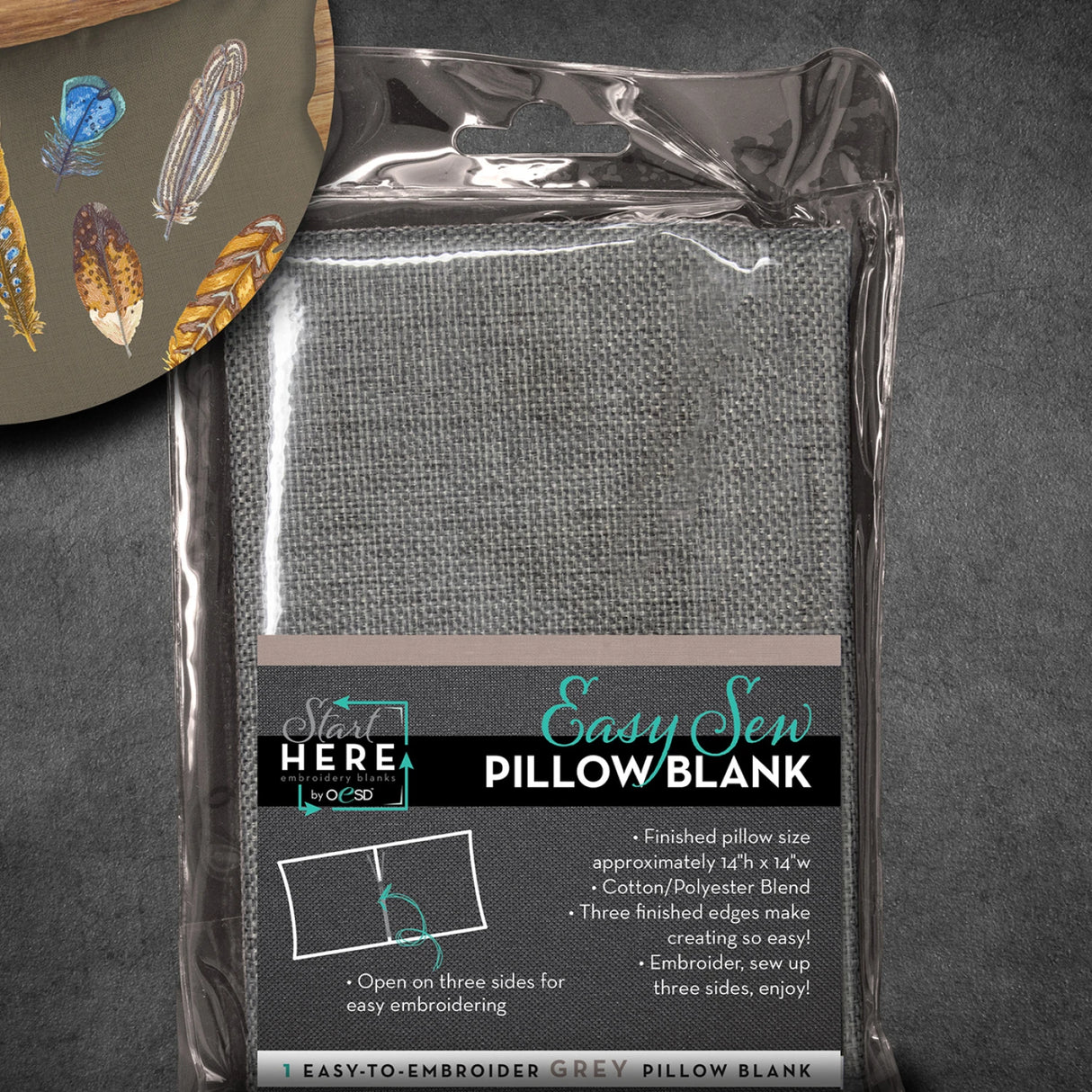 OESD Easy Sew Pillow Blank Grey