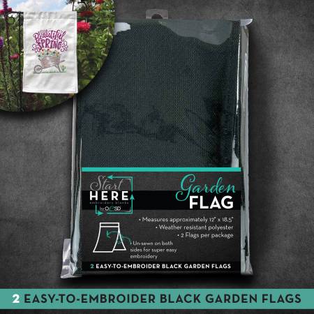 OESD Blank 2 Pack Garden Flags Black