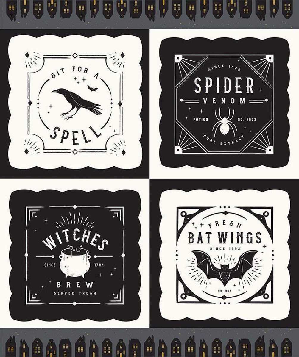 Sophisticated Halloween Pillow Panel