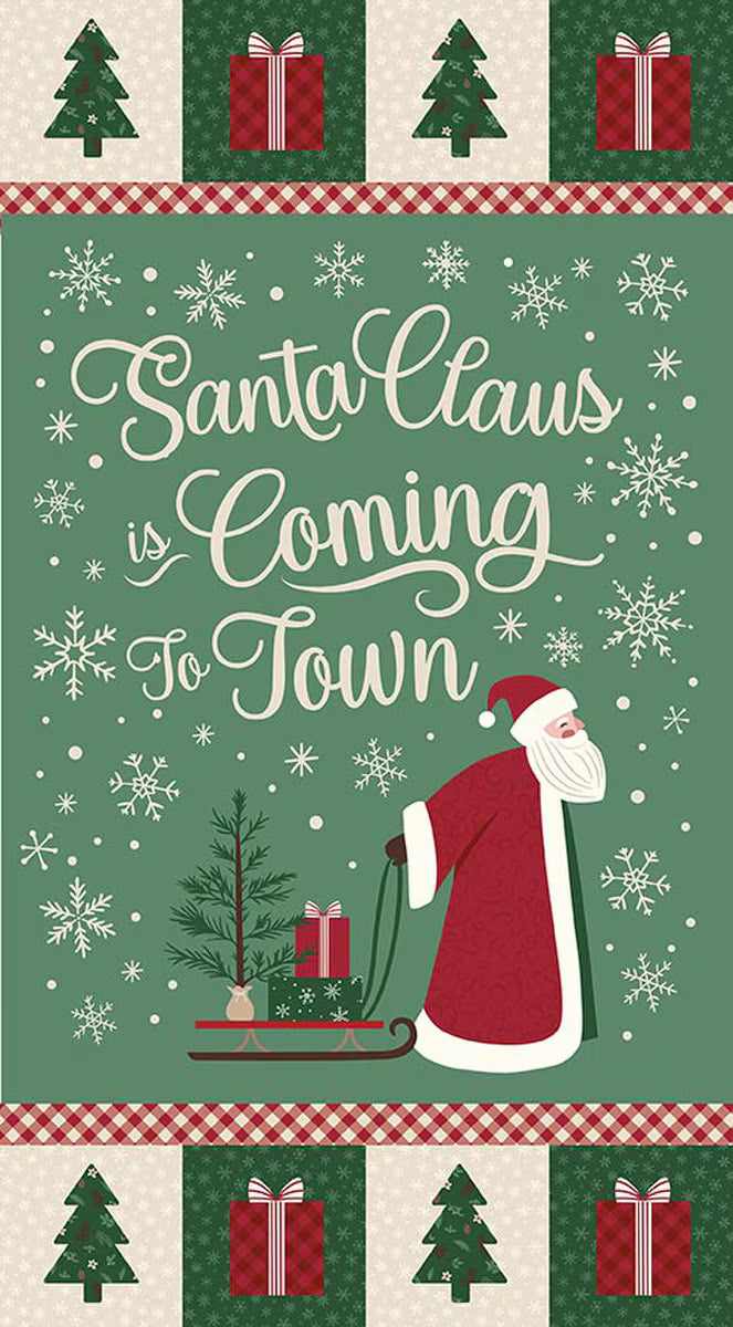 Christmas Time Coming to Town Panel from Riley Blake By the Panel
