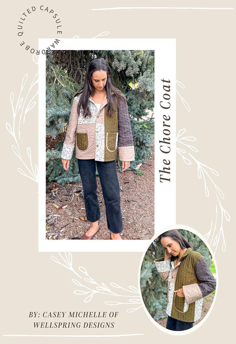 Casey Cometti Quilted Chore Coat Pattern Printed Pattern Packet