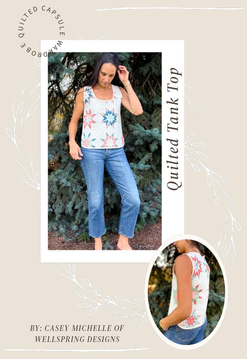 Casey Cometti Quilted Tank Top Pattern, Printed Pattern Packet