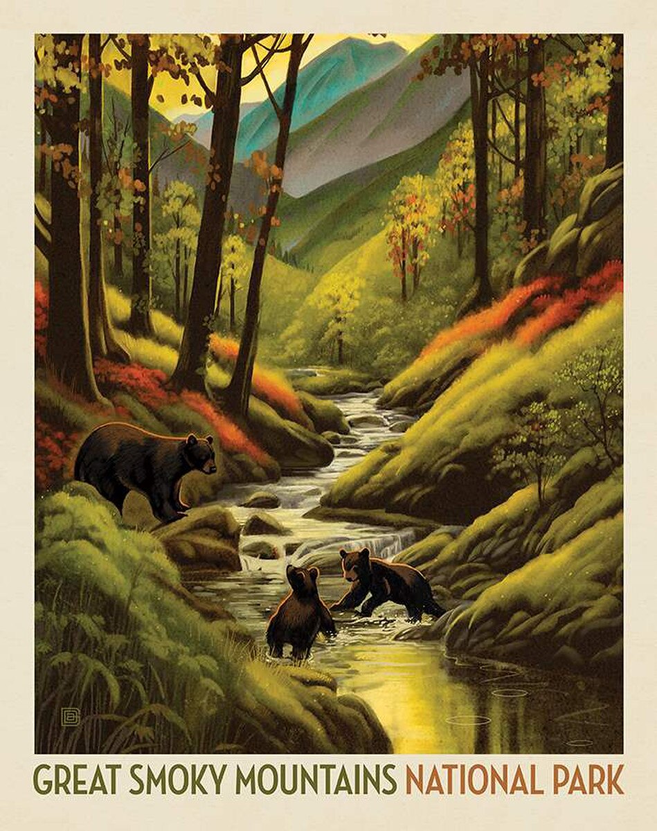 National Parks Great Smoky Mountains National Park Poster Panel