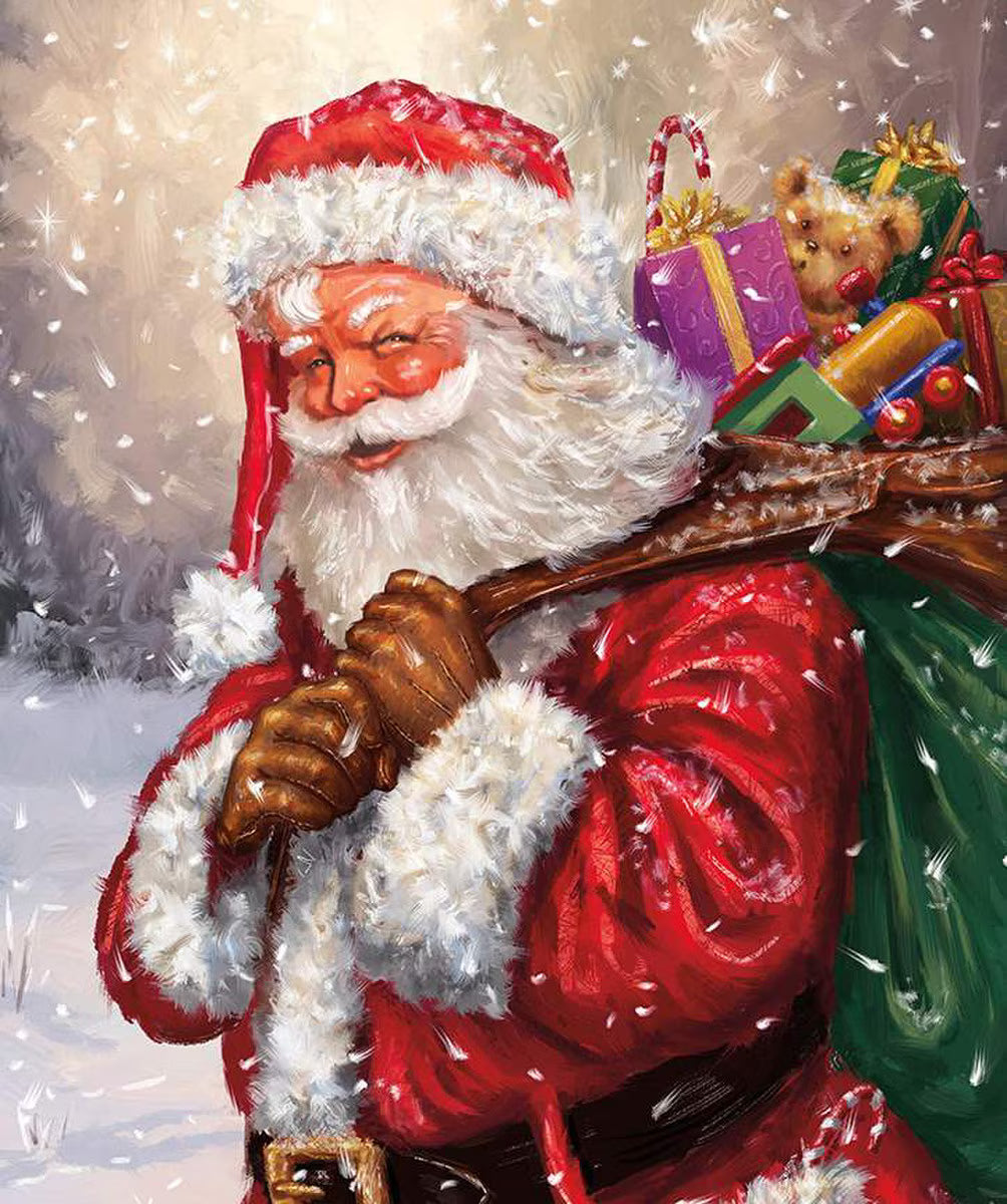 More Christmas Wishes Santa's Bag Panel from Riley Blake