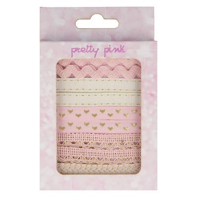 Packaged Trim Assortment, Pretty Pink, Pink/Gold