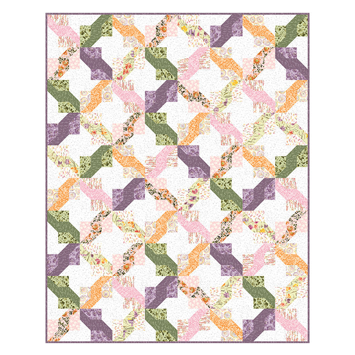 The Melody Quilt featuring Flourish collection by Kitchen Table Quilting for Figo