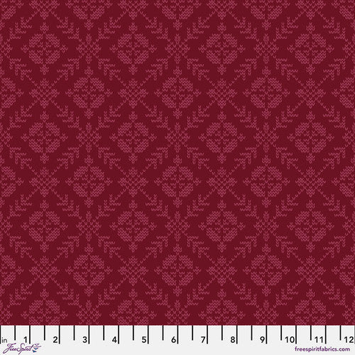 Fair Isle Sm - Cranberry || Good Gracious, by the yard