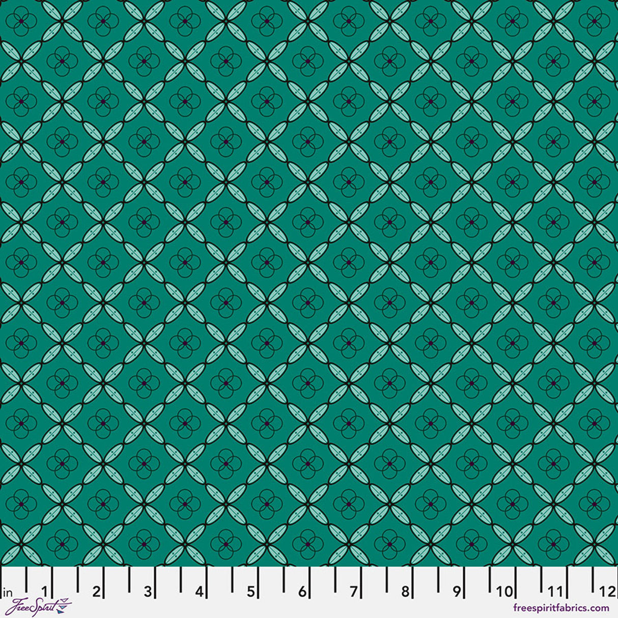 Tiles - Emerald || Enrapture by the yard from Guicy Guice for FreeSpirit Fabrics