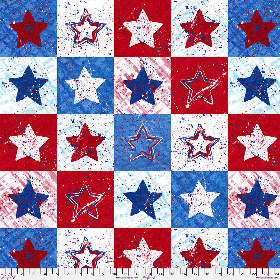 Serenity Stars - Patriotic || Americana by the yard from FreeSpirit Fabrics