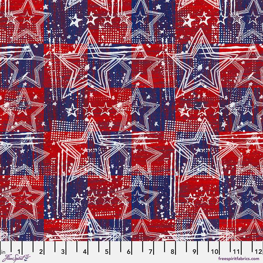 Spangled Stars - Patriotic || Americana by the yard from FreeSpirit Fabrics