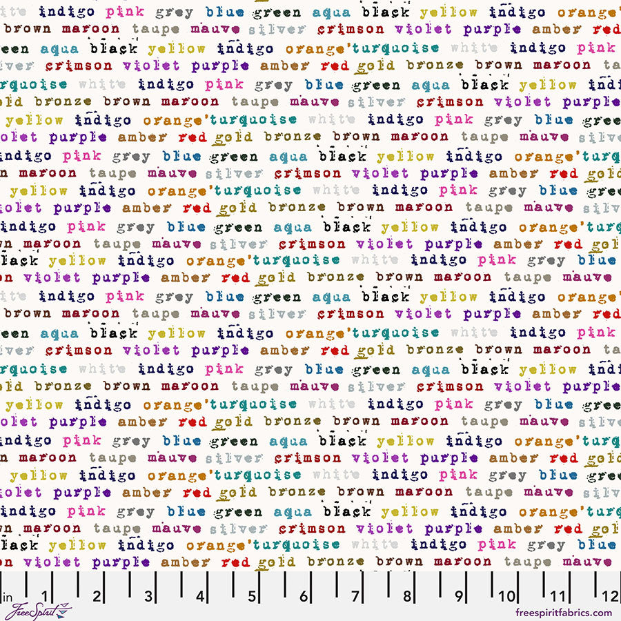 Polychrome - Paper || Stamped from Seth Apter for Free Spirit Fabrics, by the yard