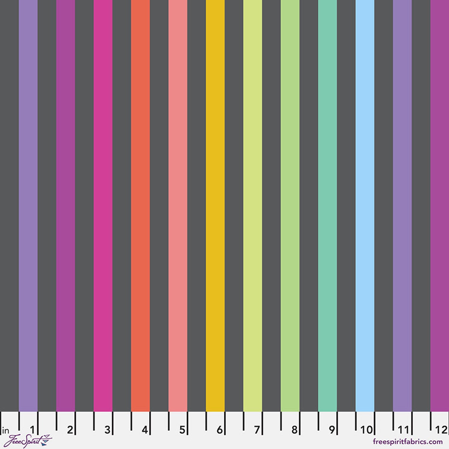 Disco Stripe - Carbon || True Colors Graywork by the yard