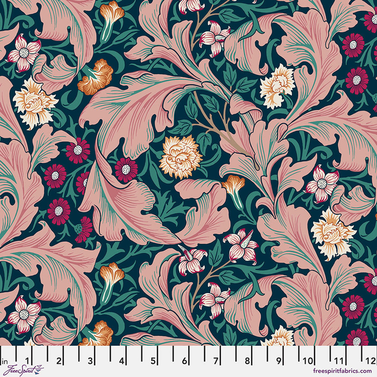 Leicester - Teal || Bedford Park from William Morris by the yard