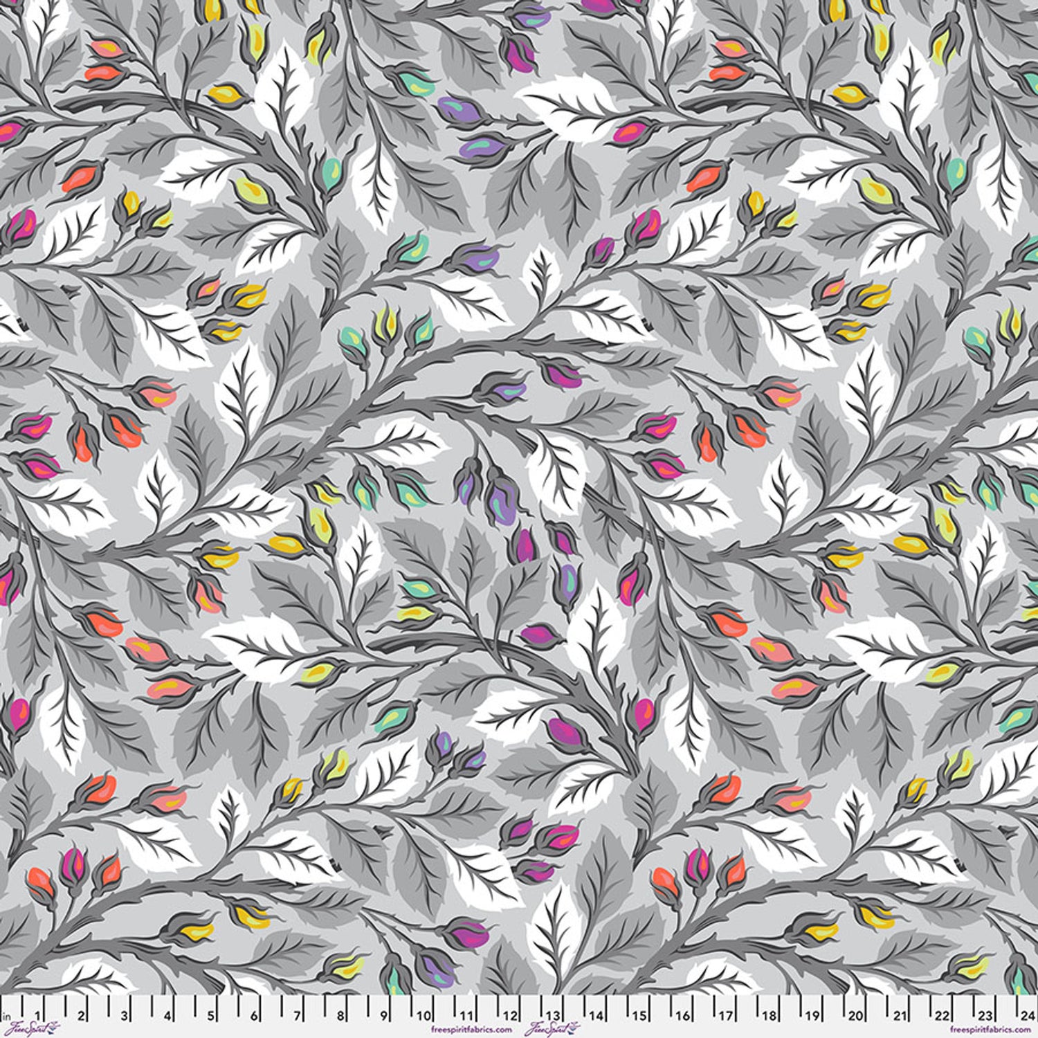 Backing Fabric 108" - Best Buds - Fog || Graywork by the yard Pre Order ships late Oct 2025