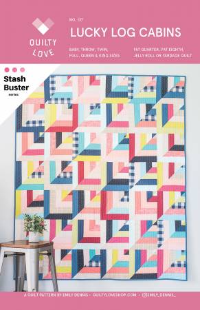 Lucky Log Cabins Quilt Pattern by Quilty Love- Beginner Friendly
