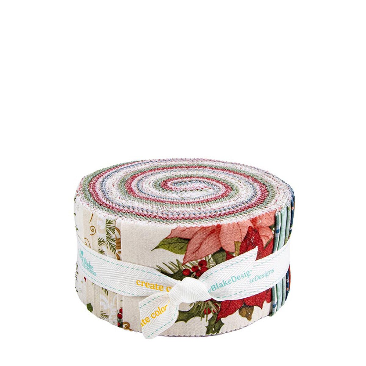 Christmas Greetings 2 1/2" Rolie Polie from Riley Blake Designs