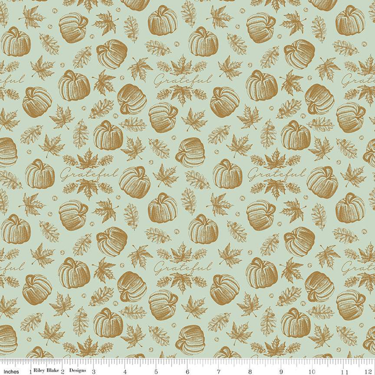 Shades of Autumn Icons Tea Green Sparkle, By Riley Blake