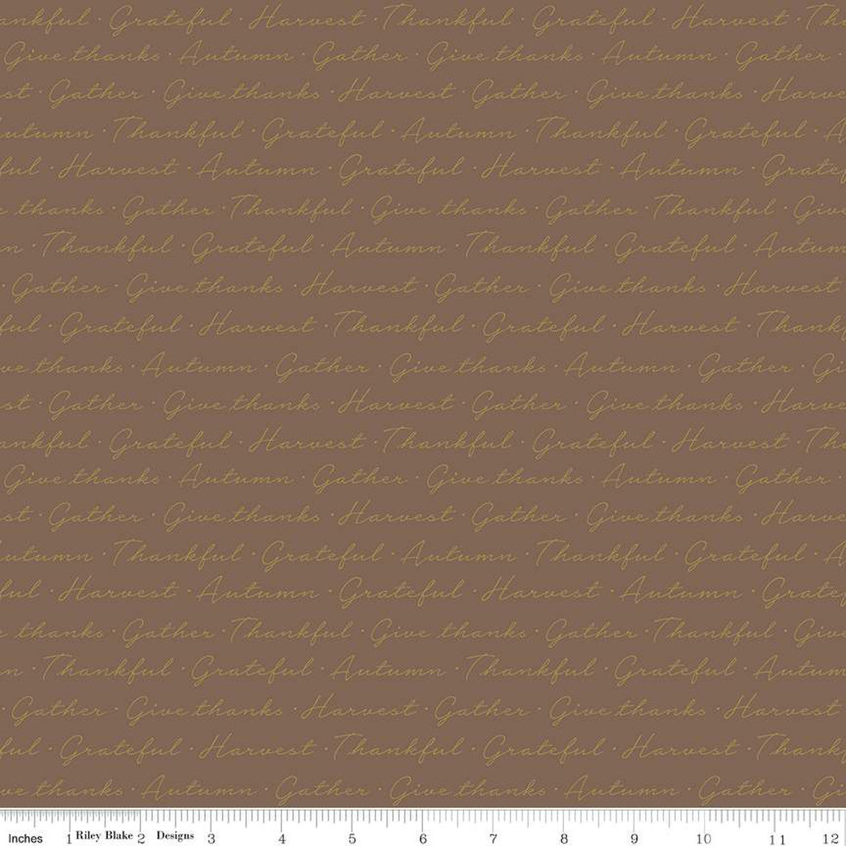 Shades of Autumn Script Brown Sparkle, By Riley Blake