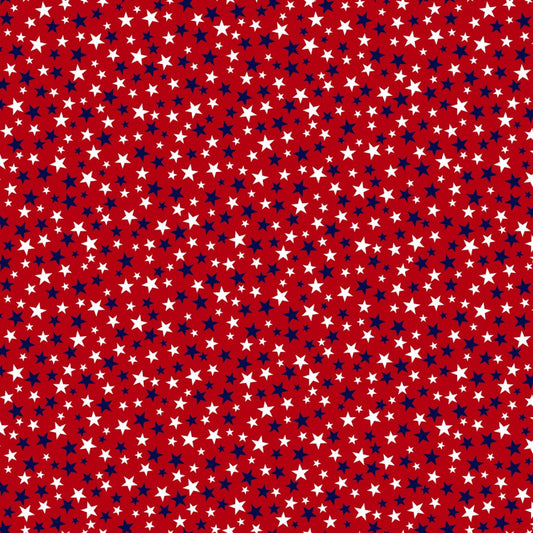 Star Spangled Beach, small red stars by the yard