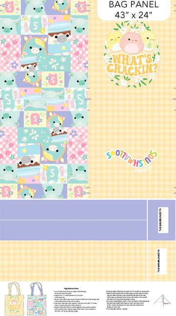 squishmallows, what's crackin bag panel