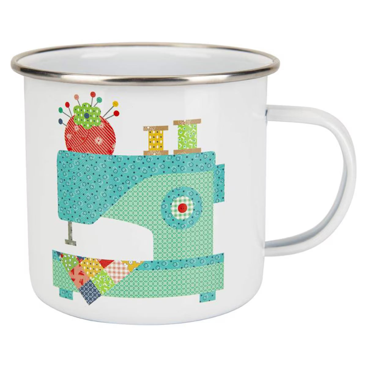 Lori Holt Vintage Happy 2 Enamel Tin Mug