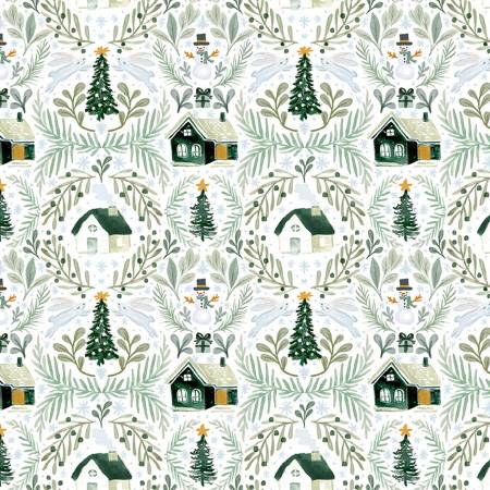 White Holiday Floral, Dear Stella, Best in Snow