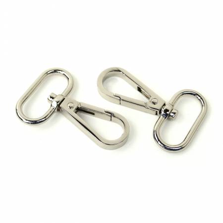 Two Swivel Hooks 1" Nickel