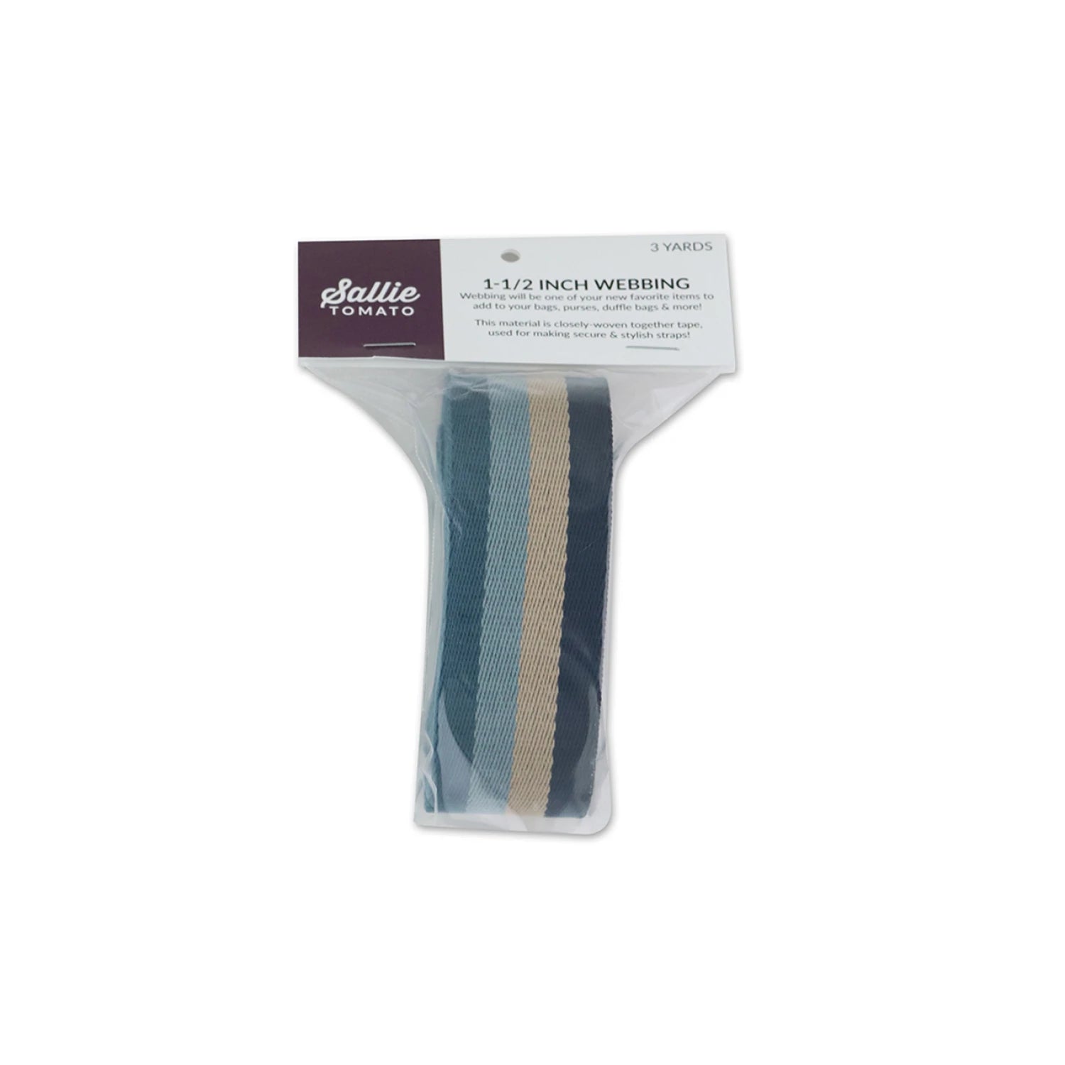 Striped Coastal Webbing 1-1/2in x 3 yd