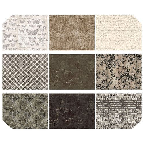 Tim Holtz Saturday Stash 2.5" Mini Design Roll Towers - Nuetral