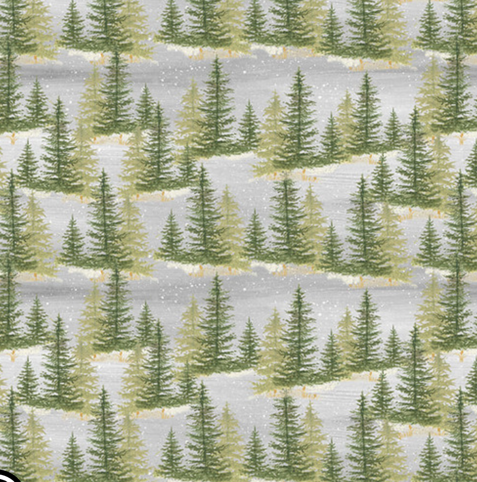 It's Christmas Time Green Trees 3466 66 by Blank by the yard