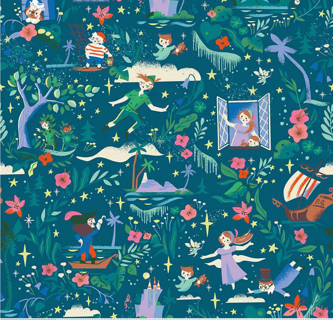 Forever Neverland Main Night from Riley Blake by the yard