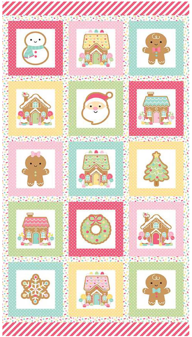 Gingerbread Kisses Gingerbread Friends Panel from Riley Blake